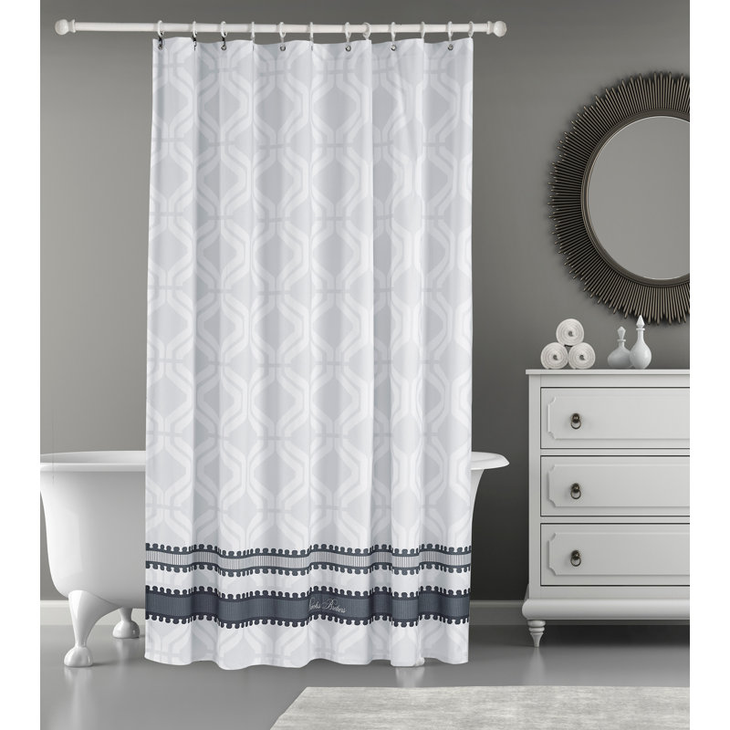 Rideau de douche simple de couleur unie, Argent