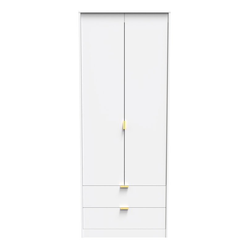 Bibek Manufactured Wood Wardrobe, White Matt