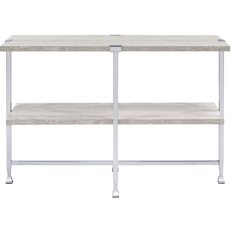 Chêne blanc et table avec tablette, combinant une fonction de design moderne rendant votre espace plus élégant