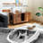 42.5" x 19.6" Cat Litter Box Enclosures for 2 Cats, Large Stackable Hidden Privacy Cat Washroom Furniture with Scratching Pad, Indoor Cat House TV Stand, Double Cat Litter Box Storage Cabinet for Gift-757605452