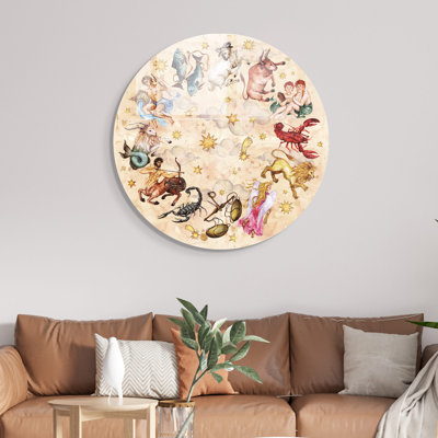 Élégante peinture décorative en verre trempé, 23,6 pouces de diamètre | 100% verre trempé, épaisseur: 0,16 pouce | Parfait pour la décoration intérieure, le salon et les espaces de bureau, un attrait visuel époustouflant, durable et élégant