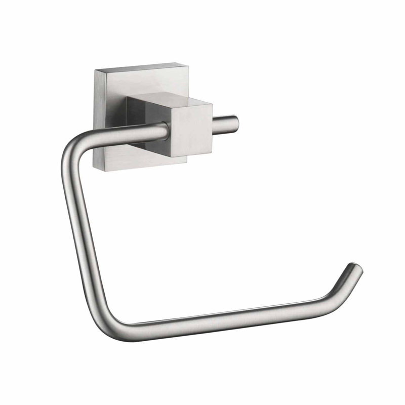 Porte-papier hygiénique mural Cube, Nickel brossé