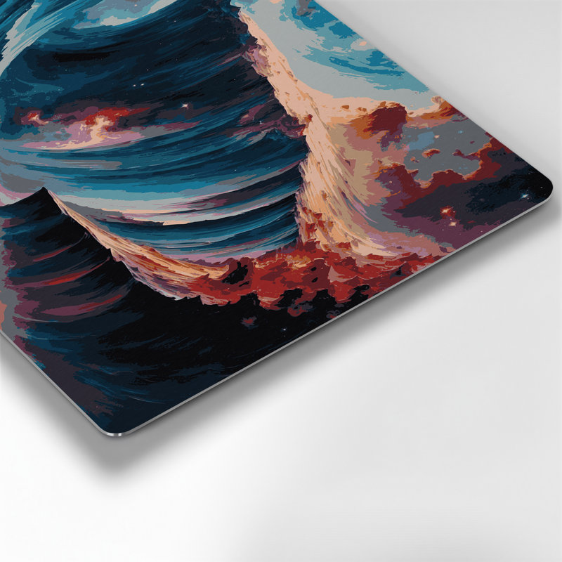 Space Carina, nébuleuse cosmique, art mural gris, H 132 po x l 168 po x P 0,05 po