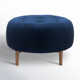 Geo Upholstered Round Ottoman