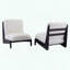 Ensemble de 2 chaises d'appoint Scott Living Moda - blanc - structure en bois massif noir-457912762-457912761