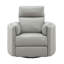 Fauteuil inclinable et oscillant manuel pivotant de l 40 po en cuir gris Sagen