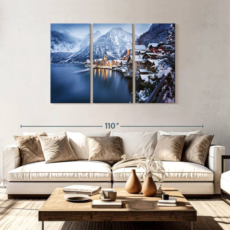 Sebbie Wintry Hallstatt, 48" H x 74" W