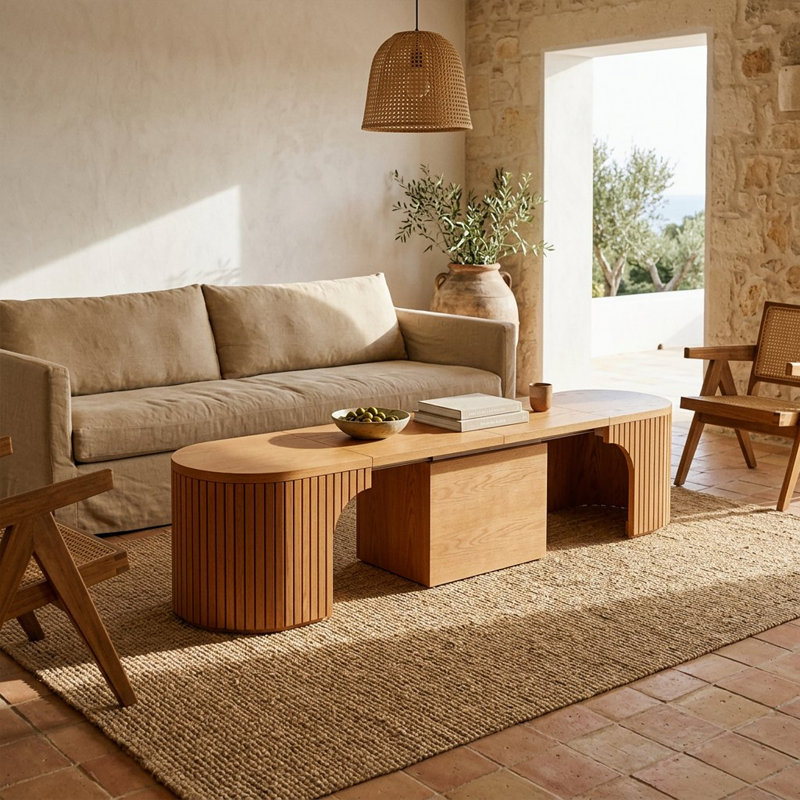 Cedarra Extendable Solid Wood Bench