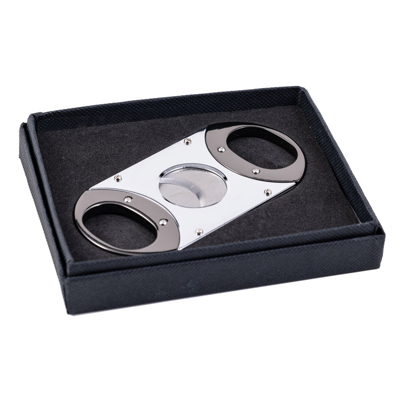 Accessoire pour fumer le coupe-cigare Johnston, Chrome / Noir
