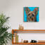 «Yorkie On Blue» par Carolee Vitaletti, art mural sur toile-621482559