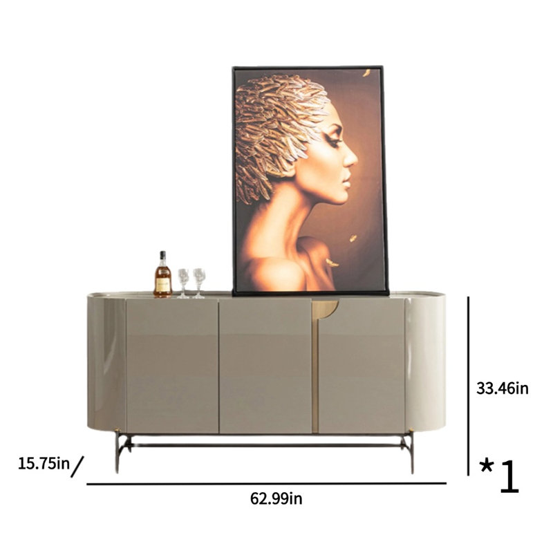 Armoire d'appoint Minimalist, Gris