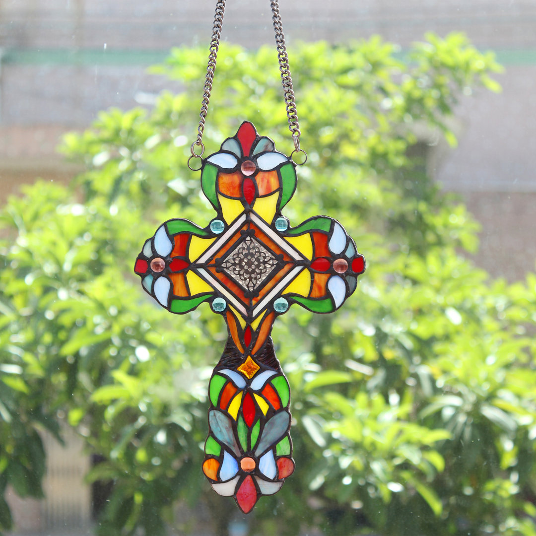 Religious & Spiritual Window Panel Fleur De Lis Living