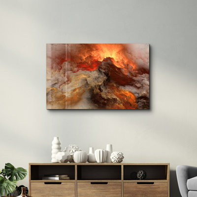 Élégante peinture murale en verre trempé de 13,8 po x 21,7 po | 100% verre trempé, épaisseur: 0,16 pouce | Imprimé UV pour des couleurs éclatantes | Parfait pour la décoration intérieure, le salon et les espaces de bureau