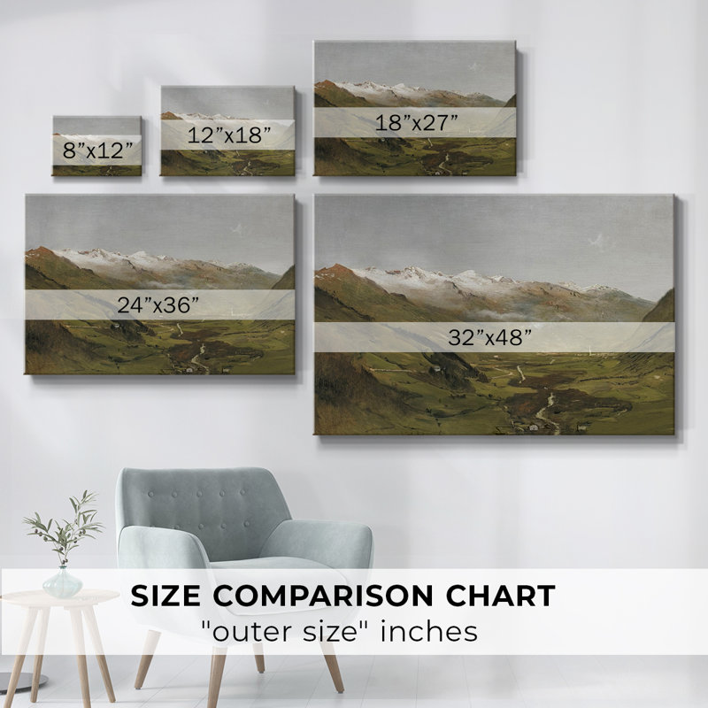 Paysage rétro - DCL XXVI, Toile tendue, H 9 po x l 13 po x P 1,5 po
