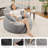  45" U-Shaped Pillow Bean Bag Chair For Adults And Kids Beanbag Chair With Washable Cover Lightgray-1256839955