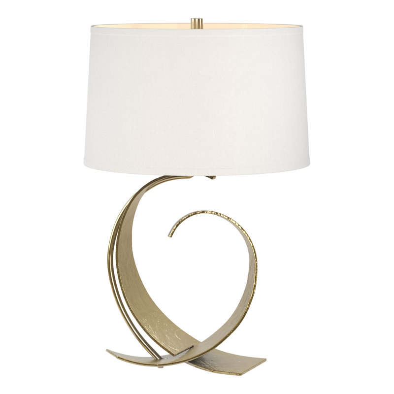 Fullered 22.1'' Table Lamp, Natural Anna, Oil Rubbed Bronze