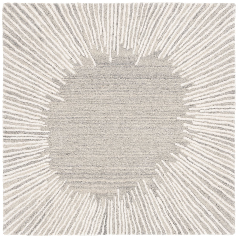 Tapis gris / ivoire Fifth Avenue 129, Carré 5 pi