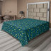 Dark Teal Lime Green Floral