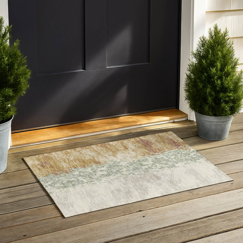 Tapis moderne Chantille ACN3112 lavable à la machine pour intérieur/extérieur, Crème, 2 pi 6 po x 3 pi 10 po