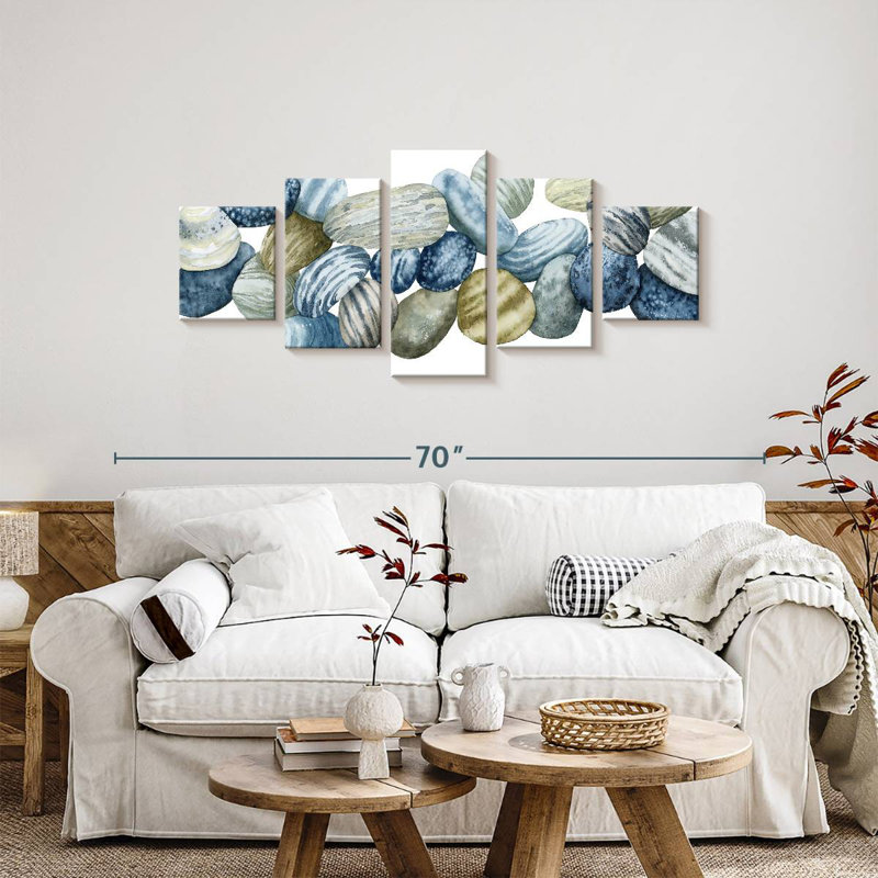 Found Pebbles III, 24" H x 55" W