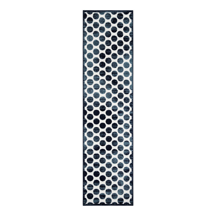Sabrina Soto Dots Indoor/Outdoor Rug Navy Blue