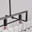 Modern Rectangle Black Crystal Chandeliers