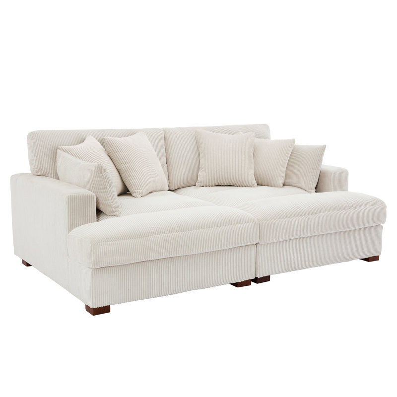Bentura 213.4Cm Recessed Arms Modular Sleeper, Beige