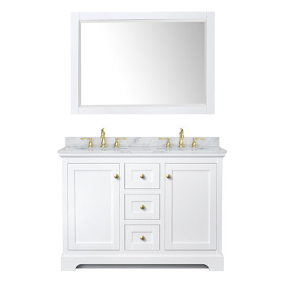 Avery 48" Double Bathroom Vanity Set with Mirror