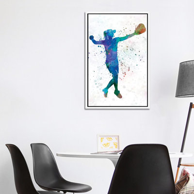 Women Playing Softball II by Paul Rommer - Painting on Canvas