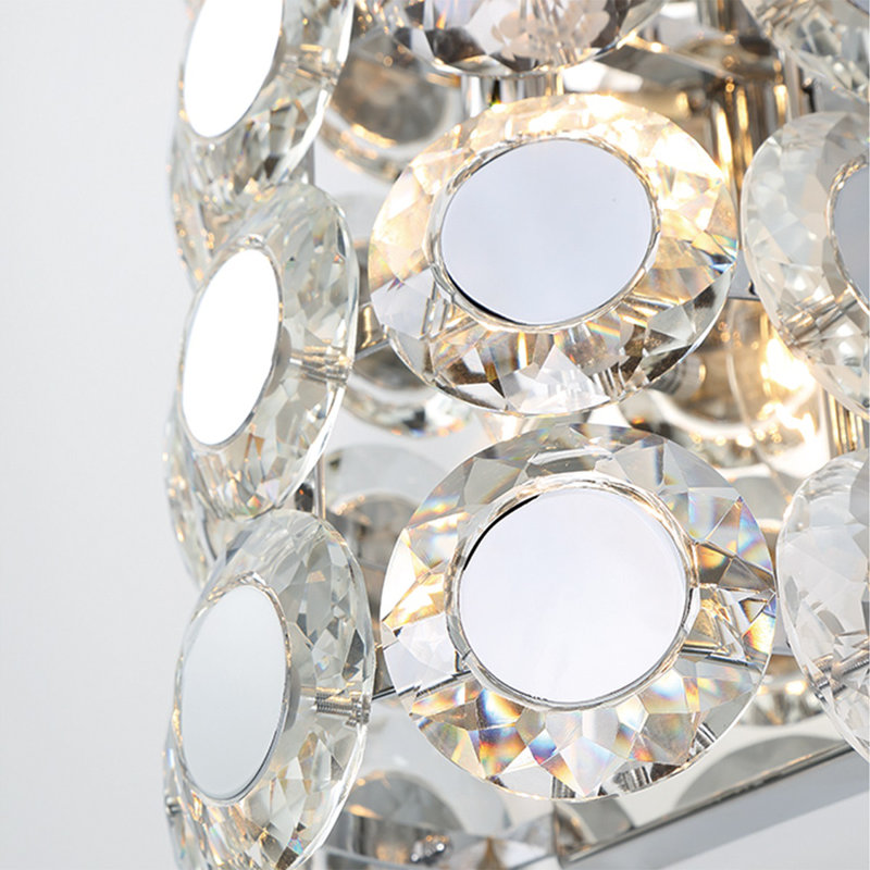 2 appliques murales Perrene en chrome