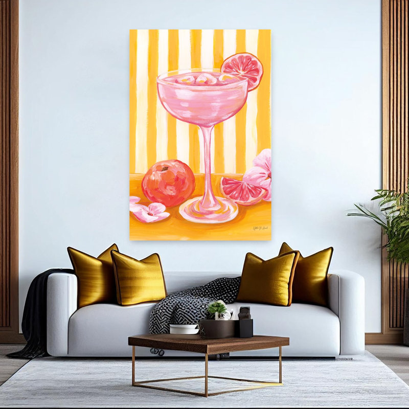 Art contemporain sur bois rose Paloma, H 60 po x l 40 po