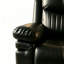 Fauteuil inclinable manuel en similicuir de 40 po de largeur, dossier et accoudoirs rembourrés-1014618835