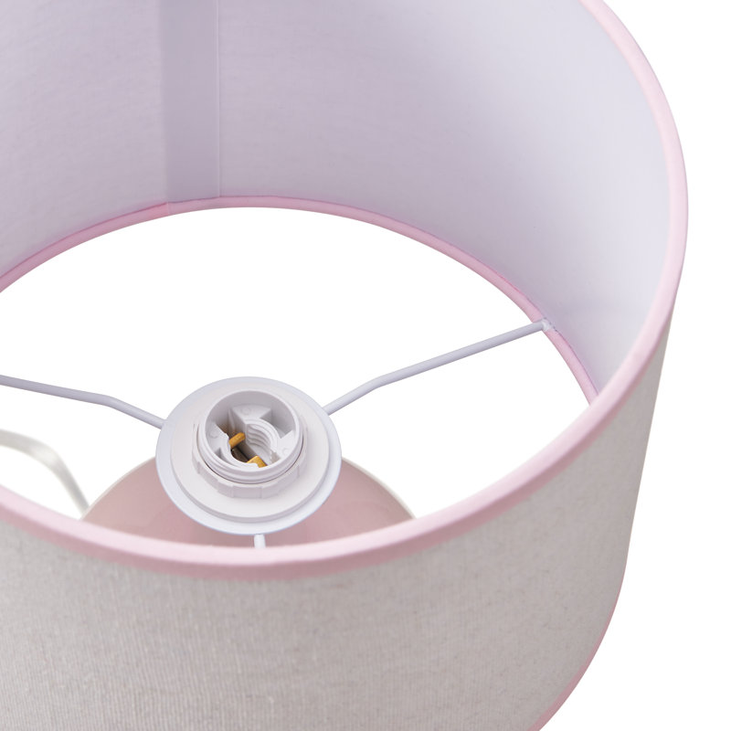 11.5’’ Transitional Ceramic Table Lamp, Pink