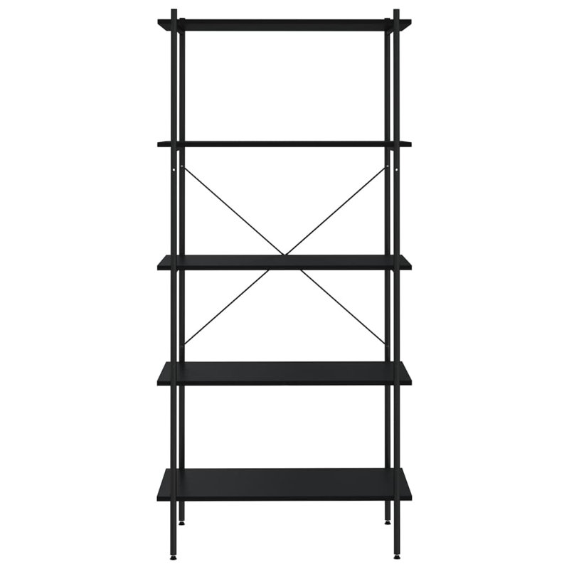 Madiun 80cm W Steel Shelving Unit, Black
