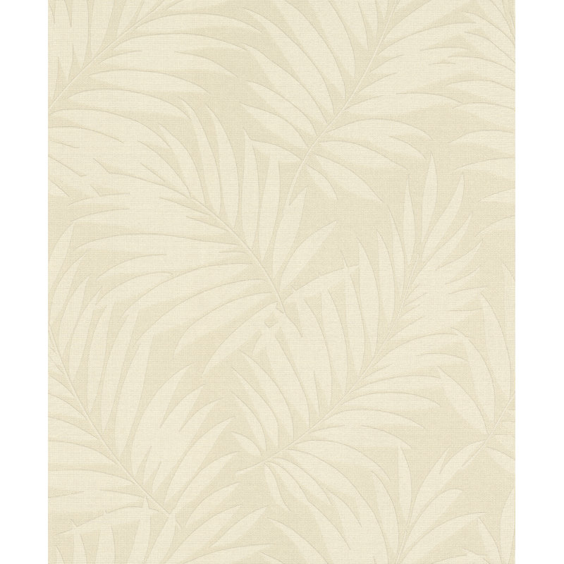 Khloe Palm 33' L x 20" W Wallpaper Roll, Beige