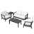 Clinkscales Teak Outdoor Four-person Patio Set with Cushions and Two Tables-115068869-115068875