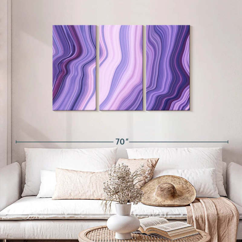 Avery Abstract Purple Layers, 28" H x 45" W