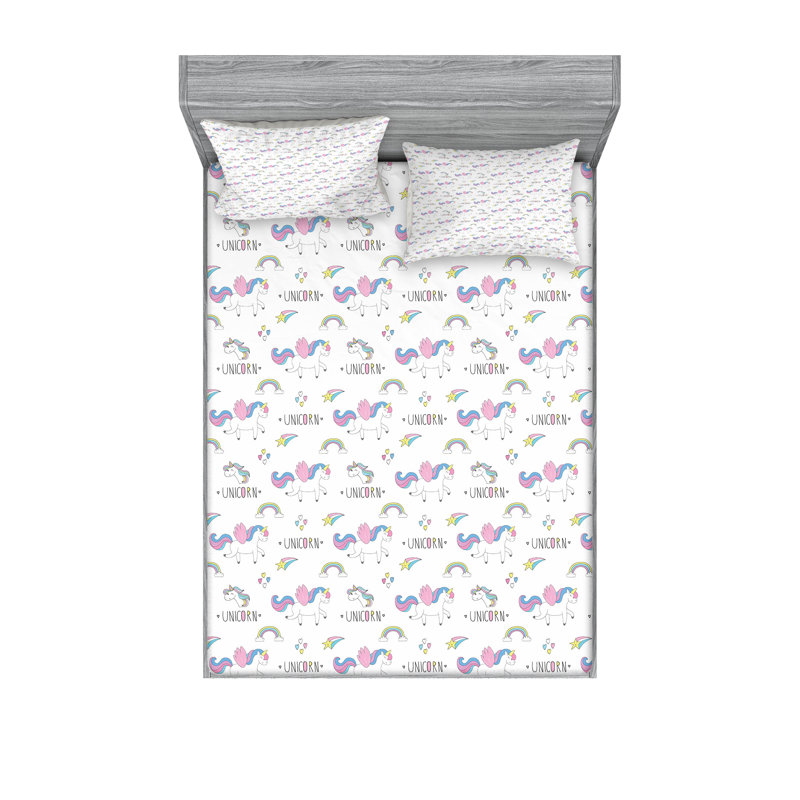 Multicolore drap-housse et coussin décoratif Ambesonne, Full Sheet Set + 5 Additional Pieces