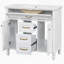 Meuble-lavabo autoportant avec lavabo en céramique 36 po-438605799