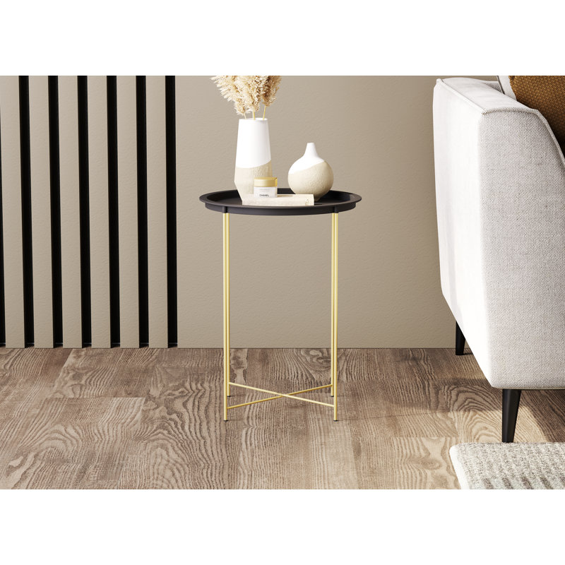 Side Table. End Table Living Room. Bedside Table or Night Stand. Small Entry Table Black