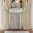 47 Inch Half-Moon Mirrored Console Table with Fluted Glass and Crystal Knob, Perfect for Entryway or Bedroom-1923691278