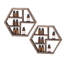 Budhram 2 Piece Hexagon Floating Shelf