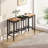 Modern Design Kitchen Dining Table, Pub Table, Long Dining Table Set with 3 Stools, Easy Assembly-1819818303