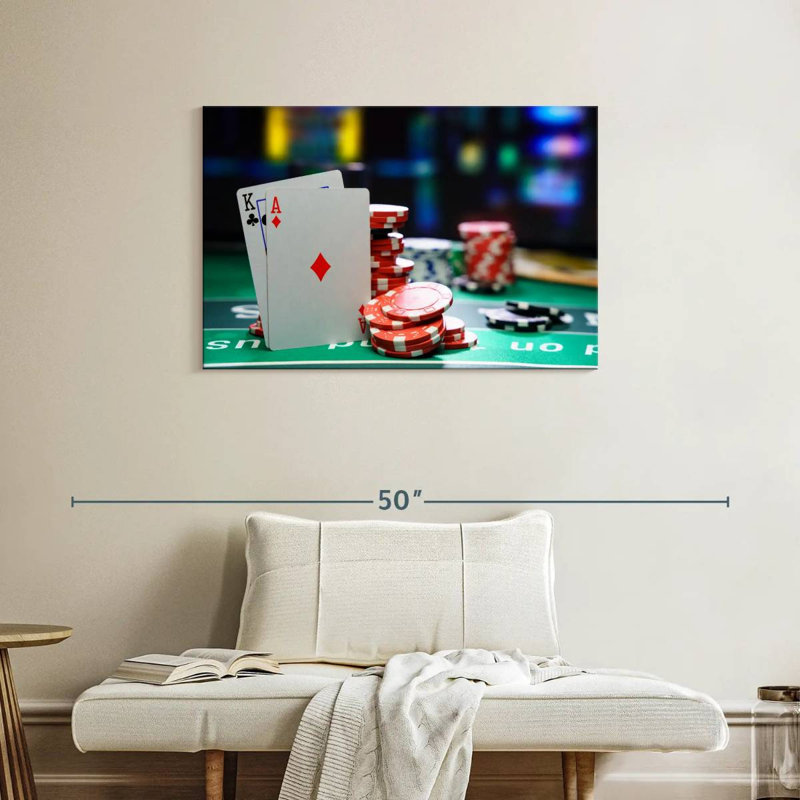 Senne Casino Game Table, 24" H x 36" W