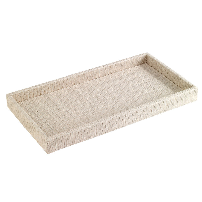 Wicker Vanity Tray, Cream
