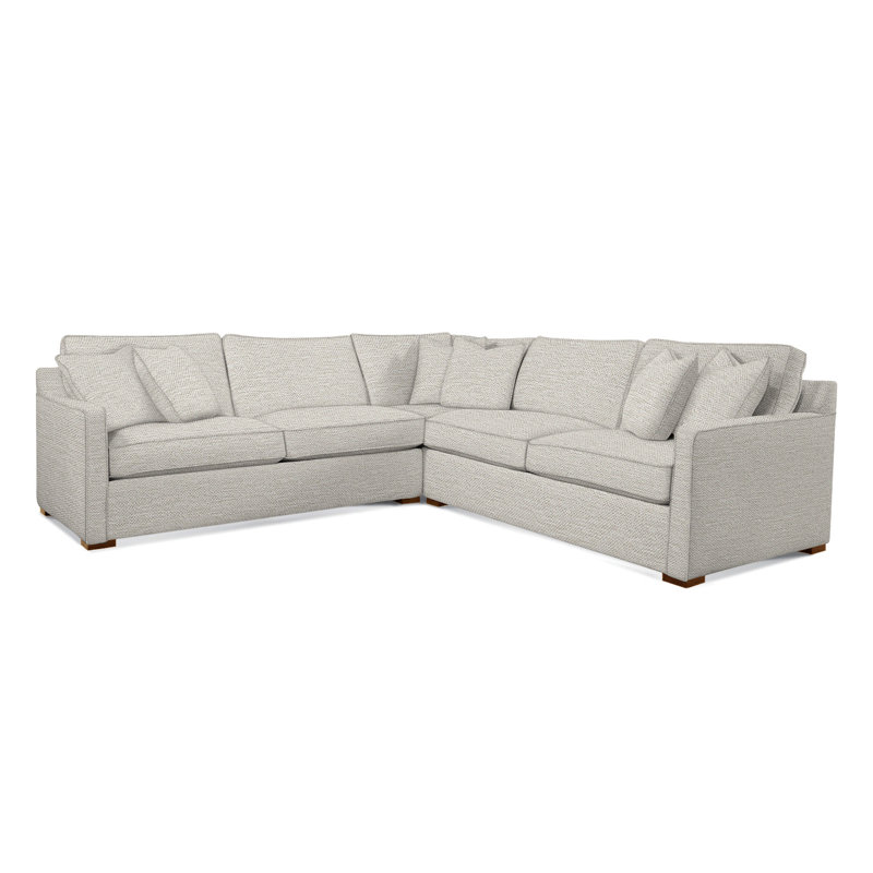 Brentwood Sectional, White Performance Fabric; 0851-94, Honey