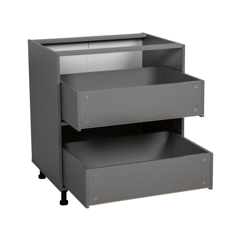 WITKITCHENS Cabitet moderne avec panneaux de particules l 30 po x P 24 po x H 34 1/2 po , Gris, H 34,5 po x l 30 po