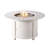 Mortola Round Aluminum Propane Smokeless Fire Pit Table with Hidden Fuel Tank-2117849207