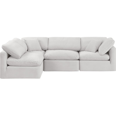 Itala Velvet L-Shaped Sectional Reversible
