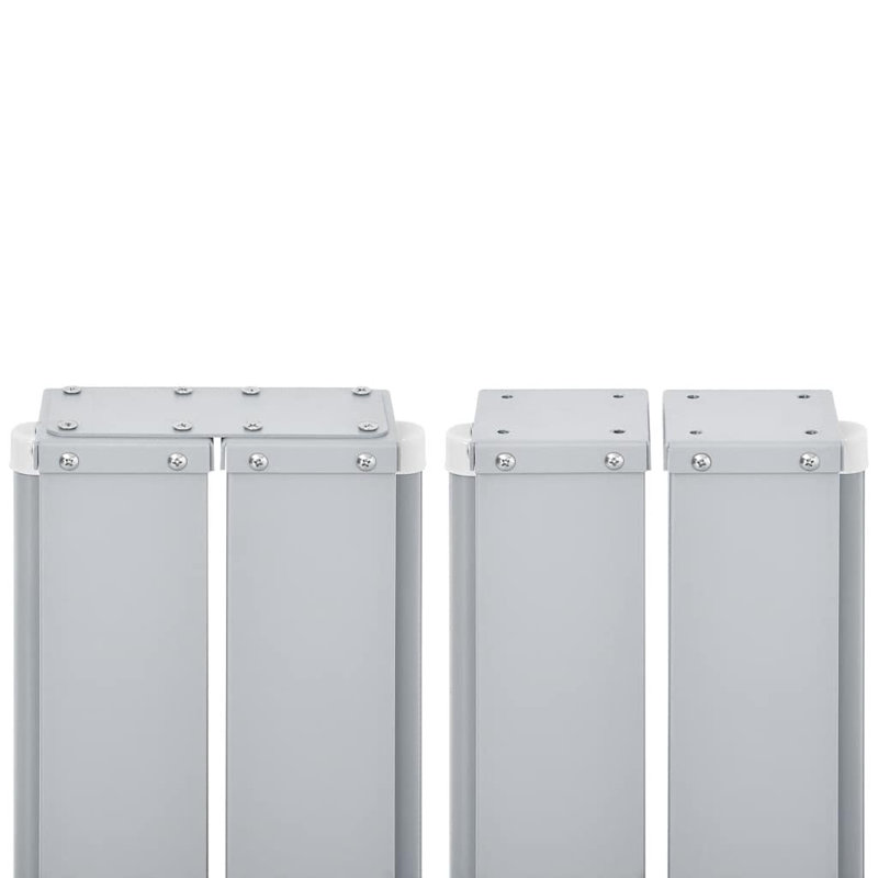 Paravent rétractable avec auvent pliant, Crème, crème, H 55,1 po x l 393,7 po